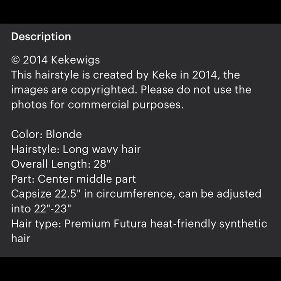 Long Wavy Blonde Wig 28” Center Middle Part - Picture 5 of 14